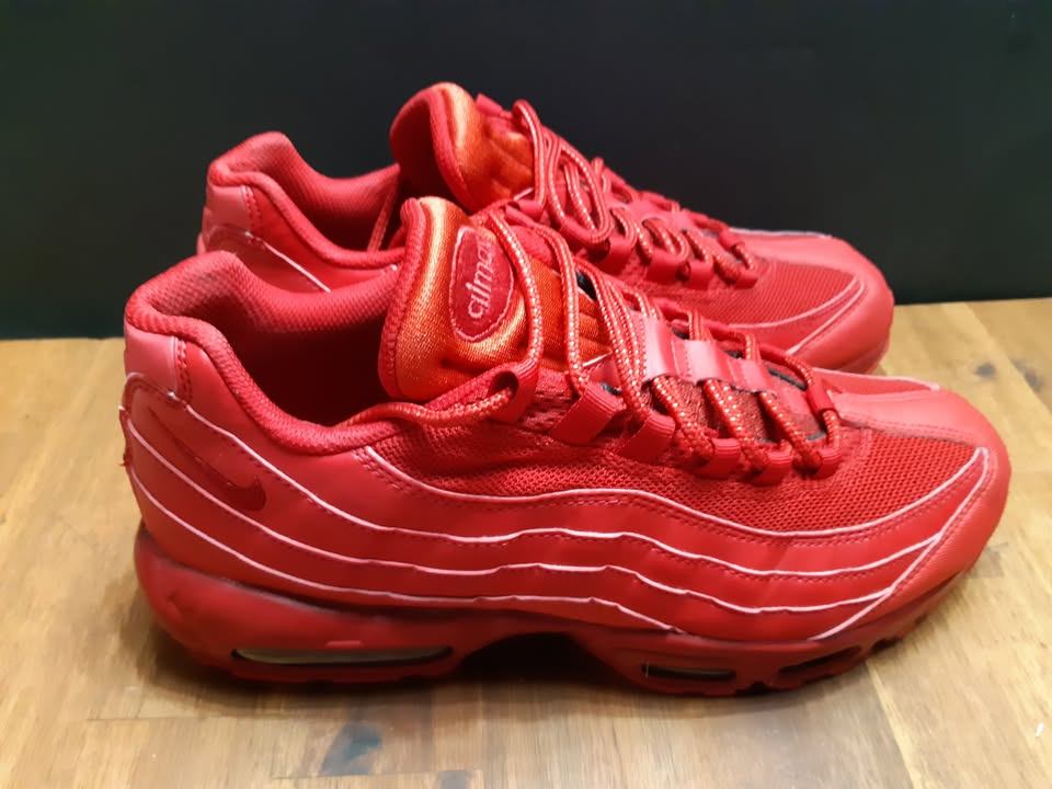 Nike Air Max 95 Triple Red Varsity Men's Size 9.5 - photo 2
