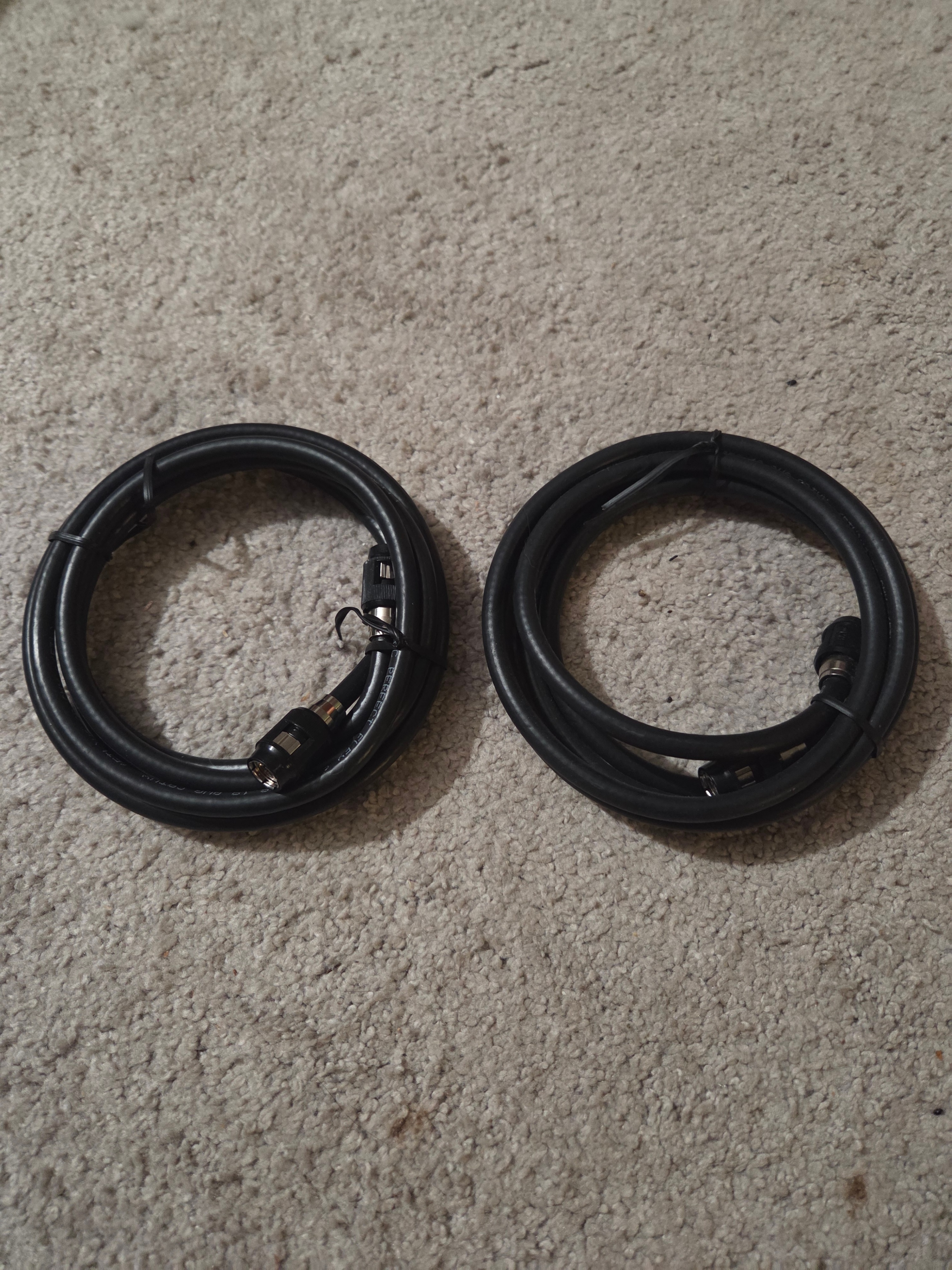 2 Pro-Grade PPC Perfect Flex RG6 Coaxial Cables w/ Weather Boots