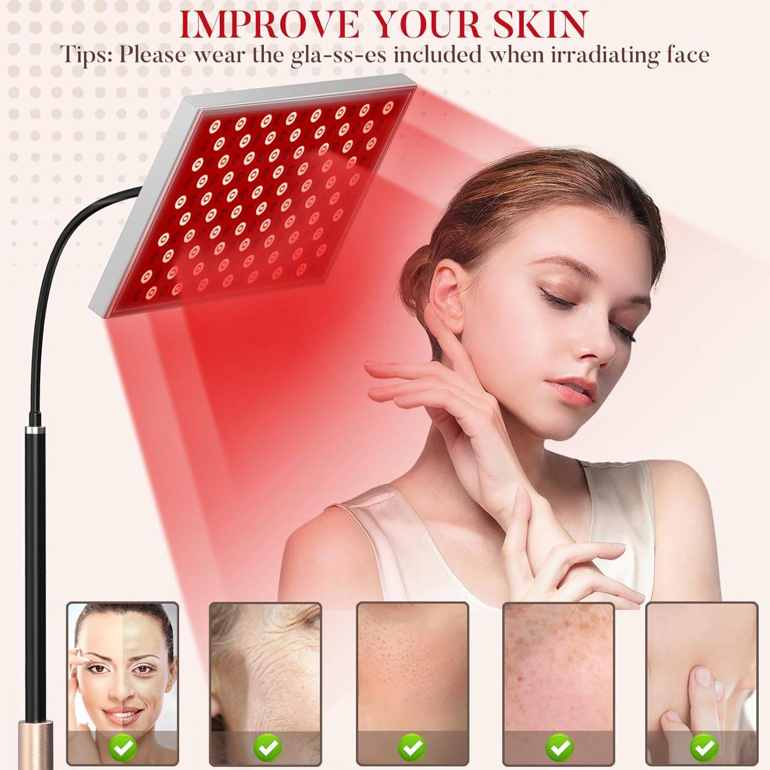 Infrared Light Therapy Panel Lamp with Stand - photo 3