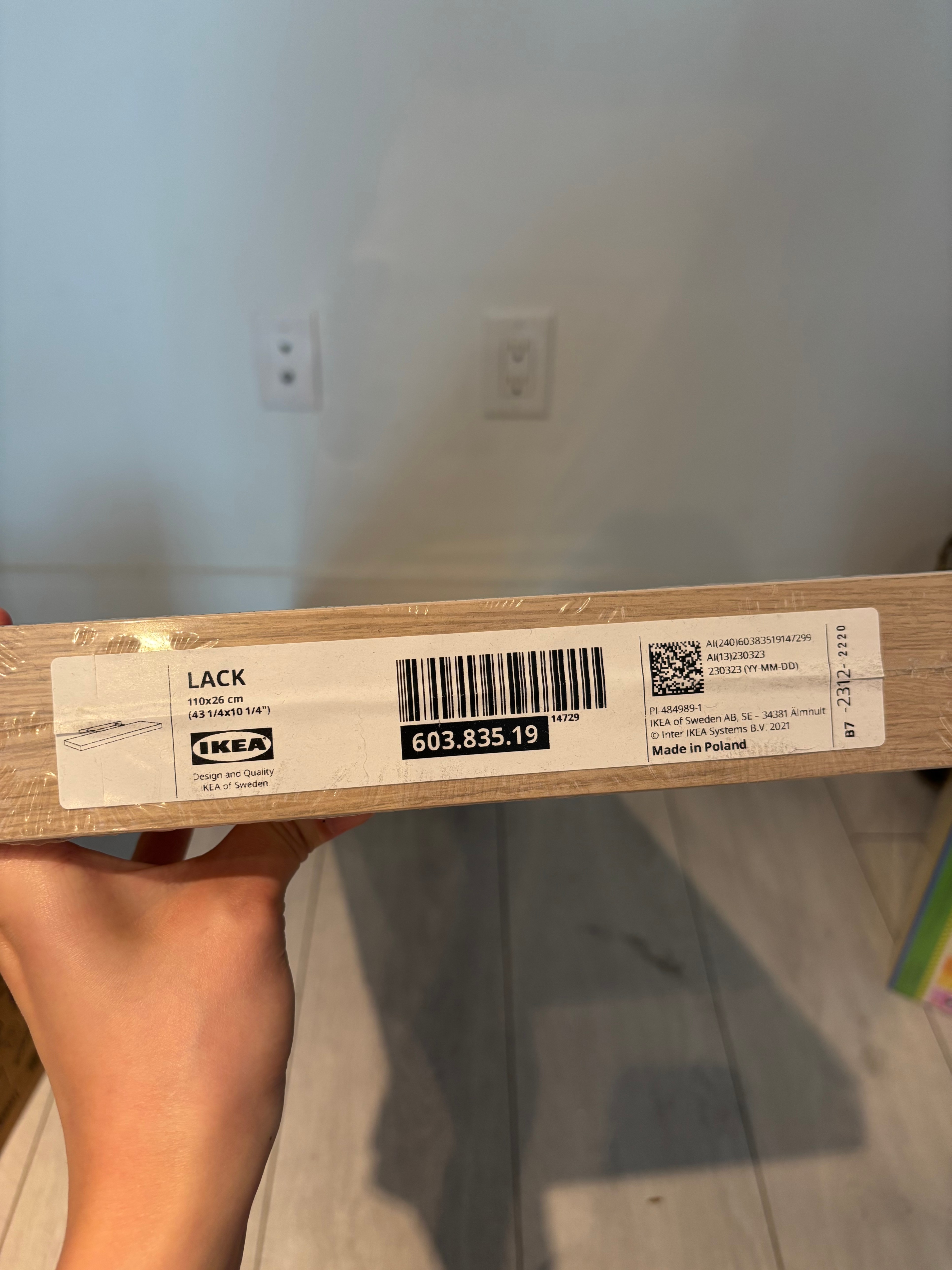 Ikea LACK Wall shelf, white stained oak effect - photo 2