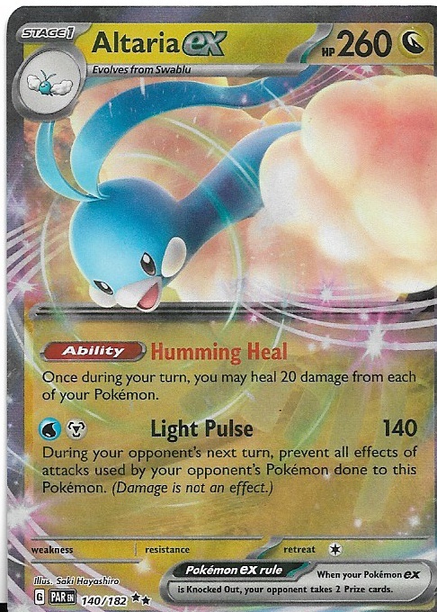 Pokemon Altaria ex 140/182 Paradox Rift Non-Holo NM
