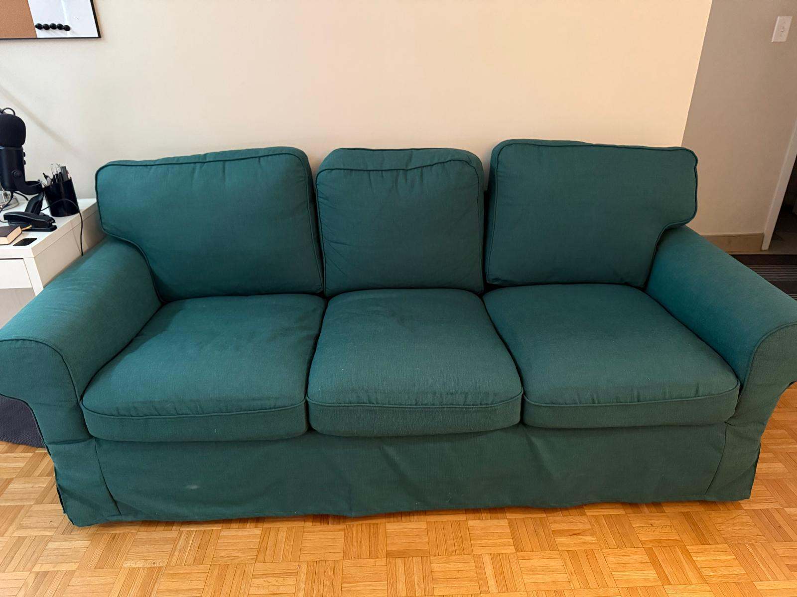 IKEA UPPLAND 3-Seater Sofa (Kelinge Grey-Turquoise)