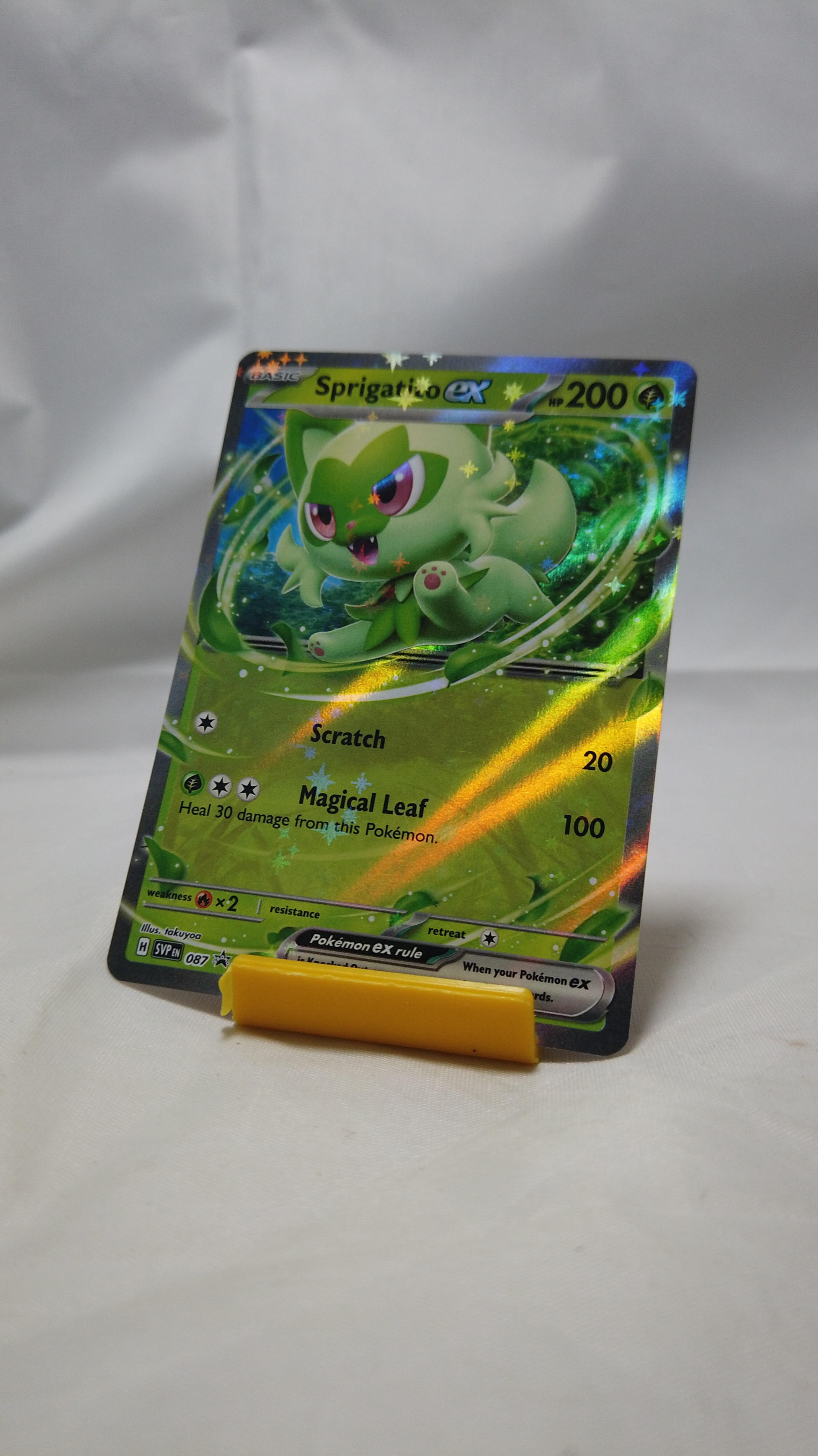 Pokemon Sprigatito ex SVP 087 Black Star Promo Holo NM - photo 3