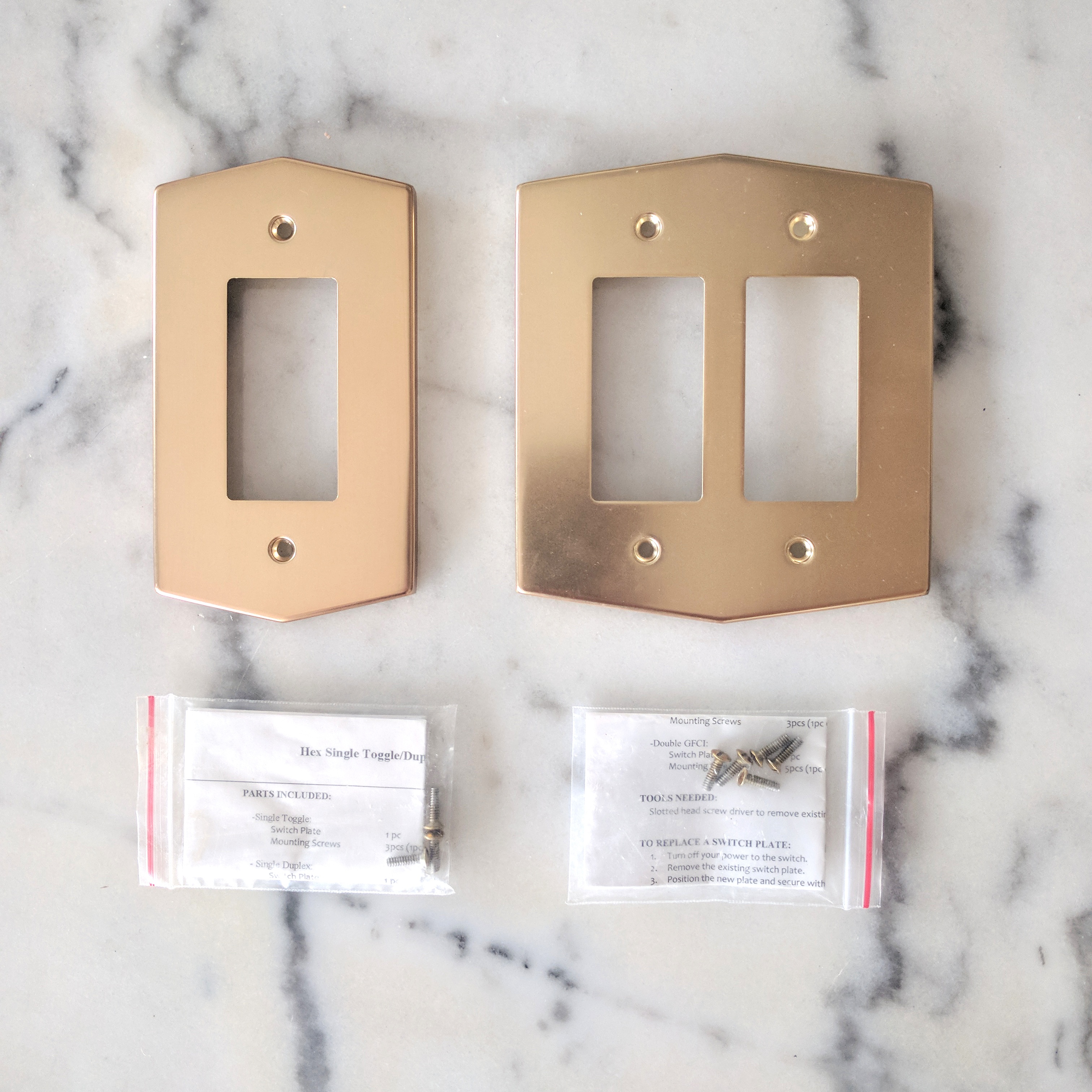 CB2 Art Deco Light Switch Covers