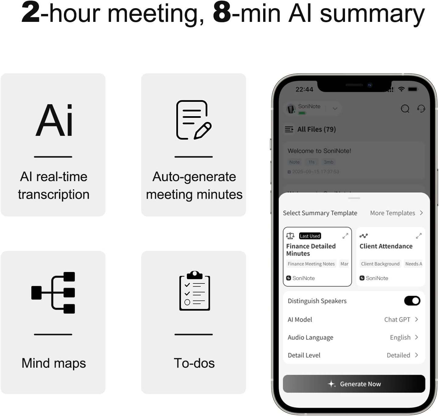 Note Pro AI Voice Recorder, 64GB AI Recorder with Transcription - photo 4
