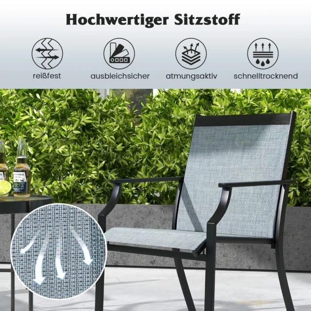 Outdoor Metal Chair with Textilene Seat - photo 3