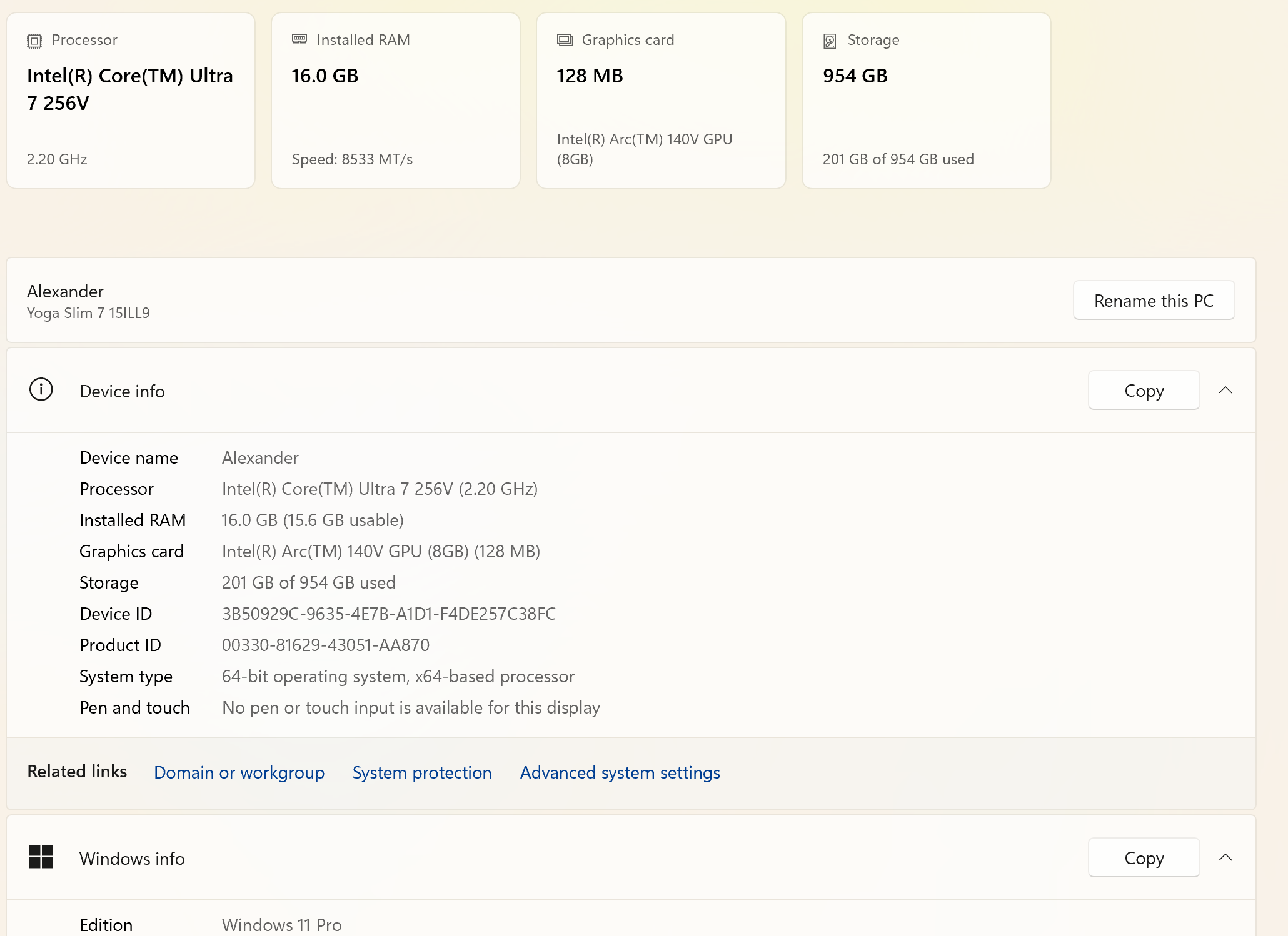 Lenovo Yoga Slim 7 15 Aura Intel Core Ultra 7 256V 16 GB 1 TB - photo 5
