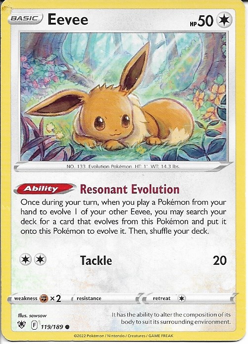 Pokemon Eevee 119/189 Astral Radiance Non-Holo P