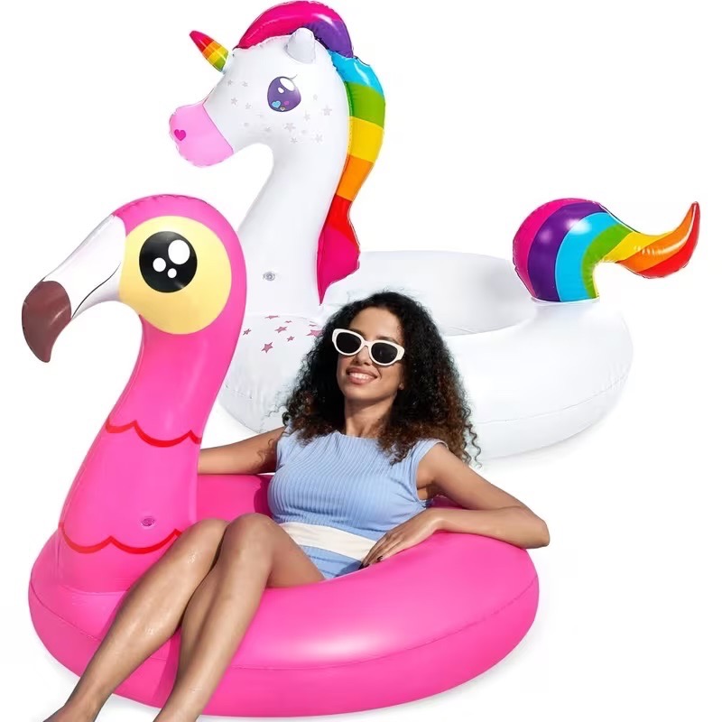 Inflatable Flamingo And Unicorn Pool Floats