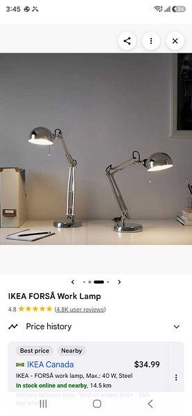 Ikea Forsa Desk Lamp - Brand New