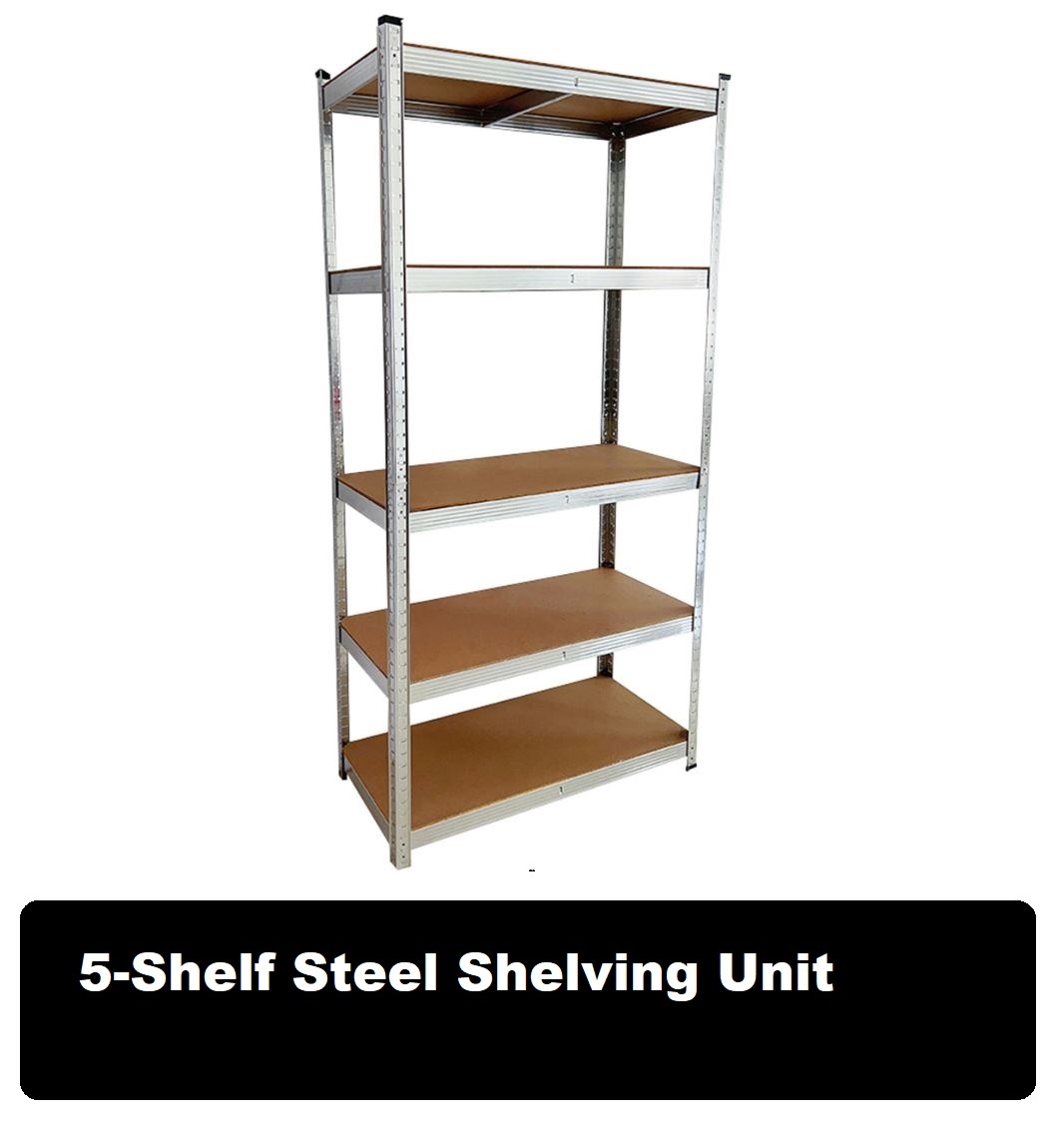 5-Shelf Steel Shelving Unit