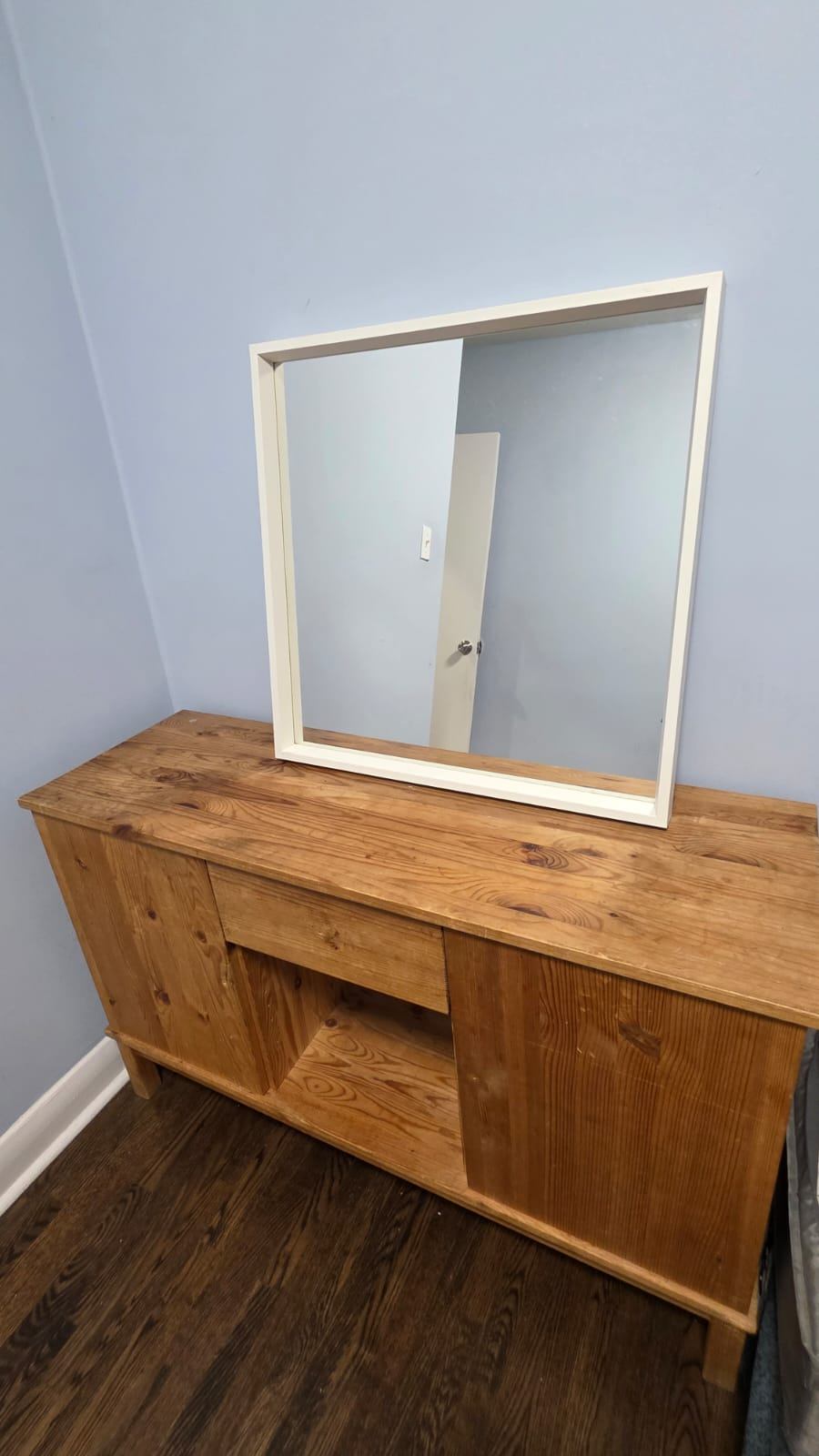 Wooden Sideboard / Buffet Cabinet with Mirror – Used