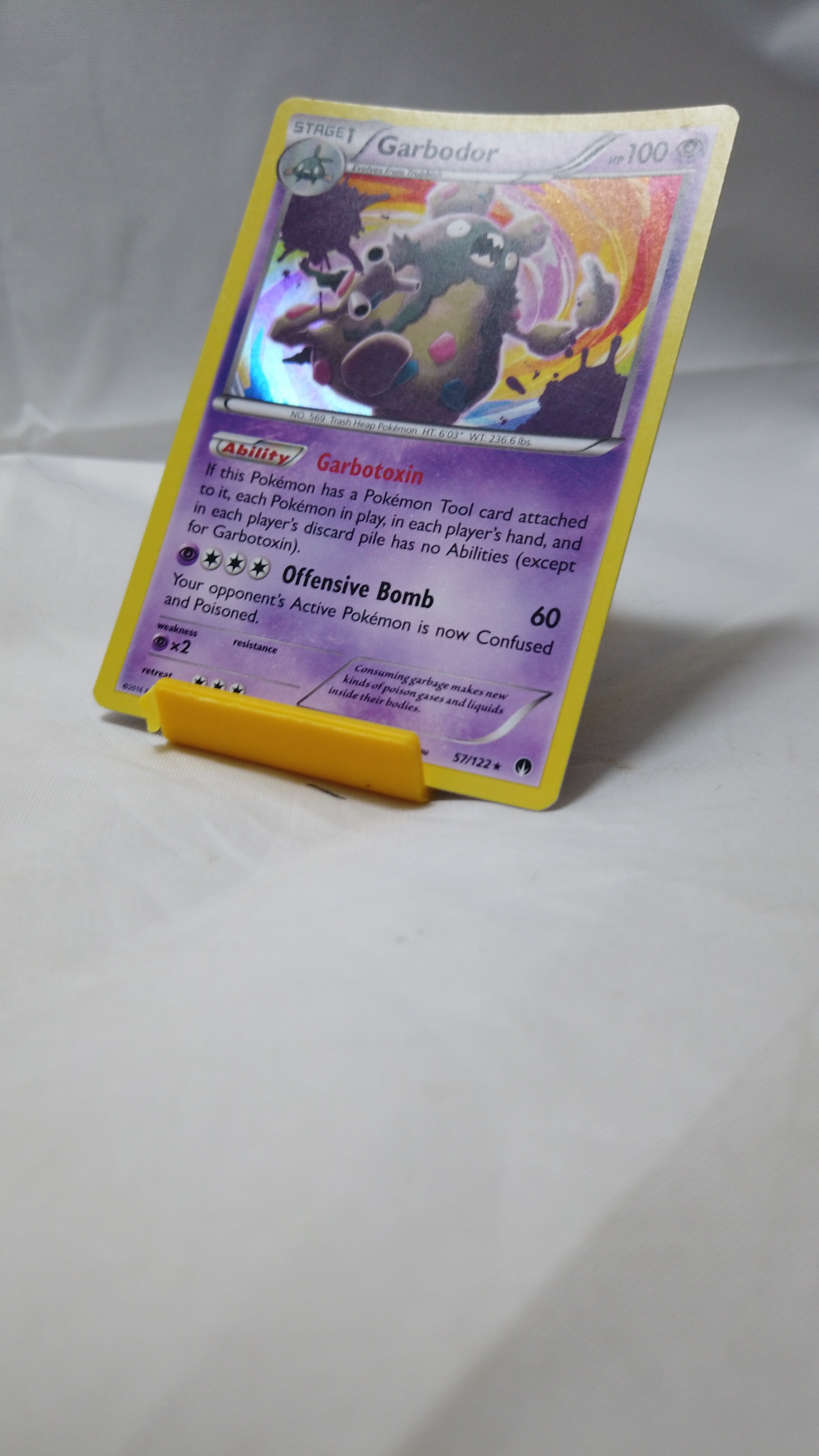 Pokemon Garbodor 57/122 BREAKpoint Holo Rare LP - photo 3