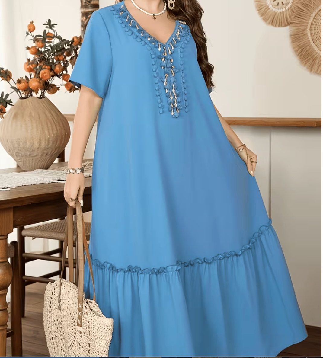 Robe d'été ample et élégante pour femmes rondes XL - photo 4