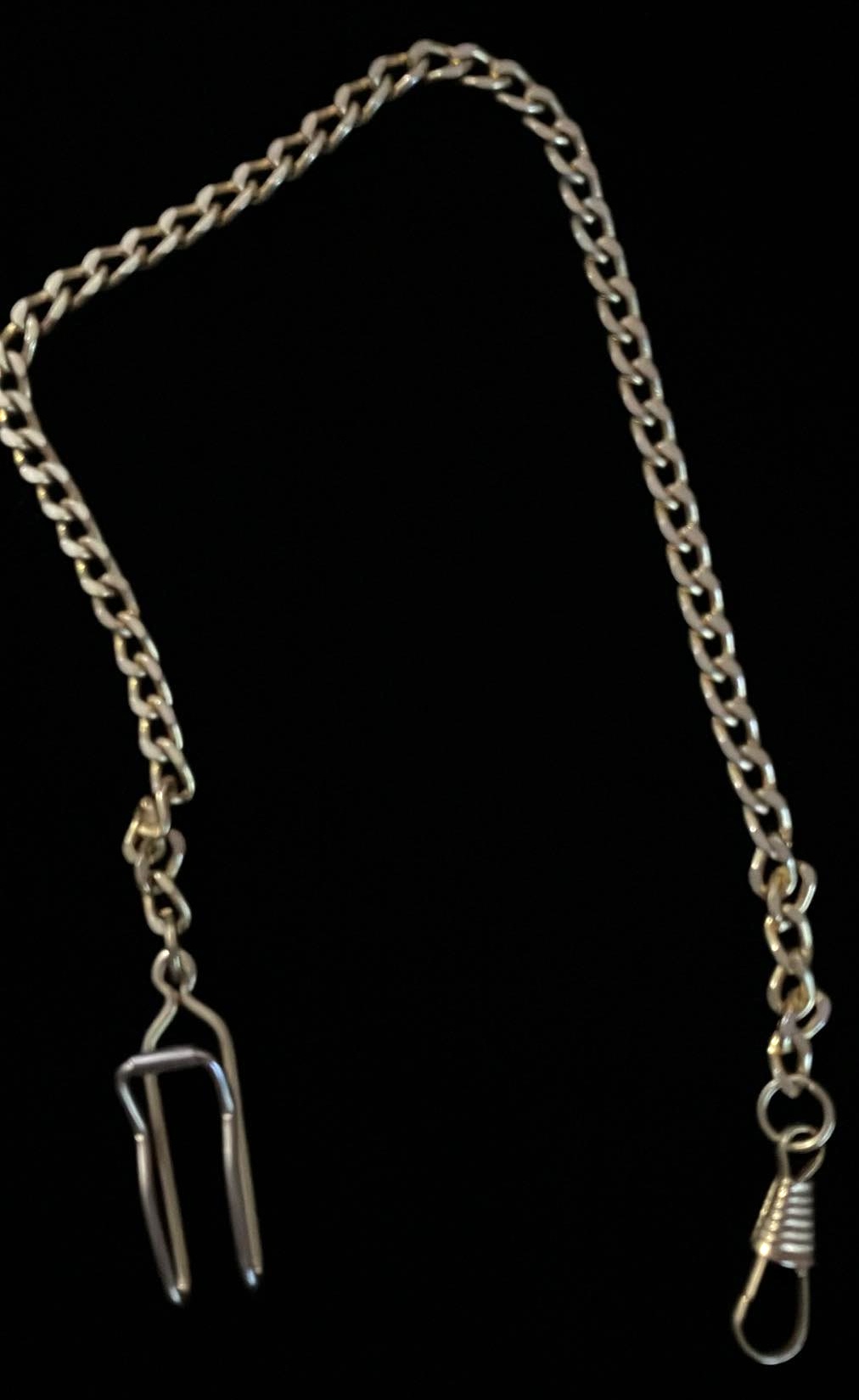 Pocket Watch Chain (Gold Tone) - 12 Inches