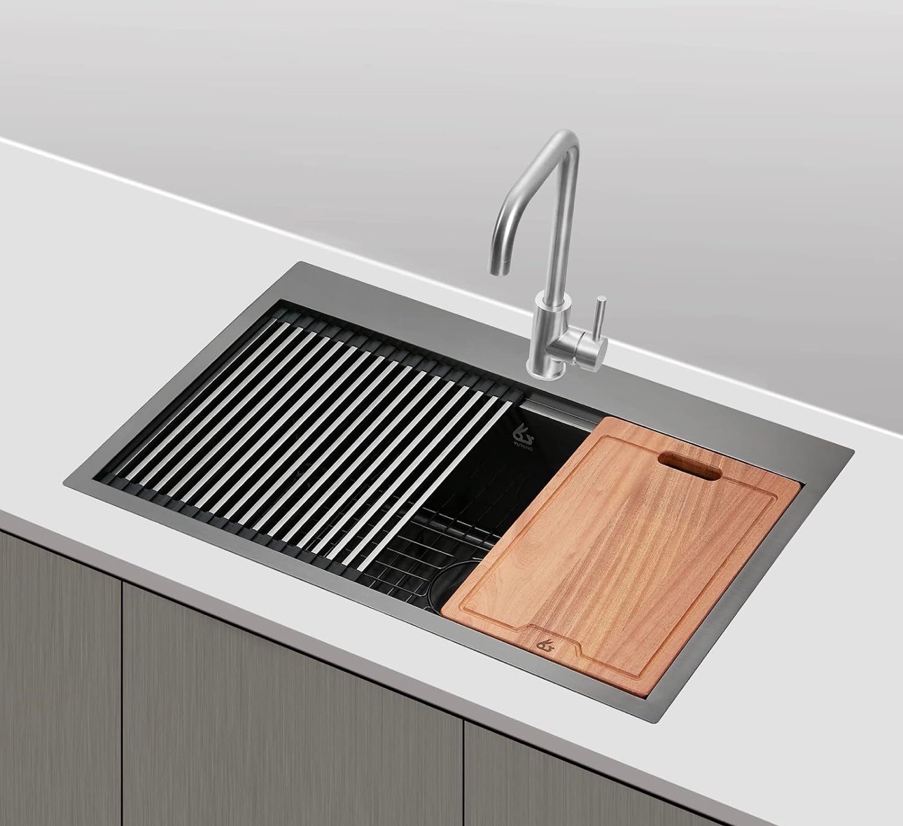 NEW: Kitchen Sink 31x20x10" Black 304 Stainless Steel - photo 2
