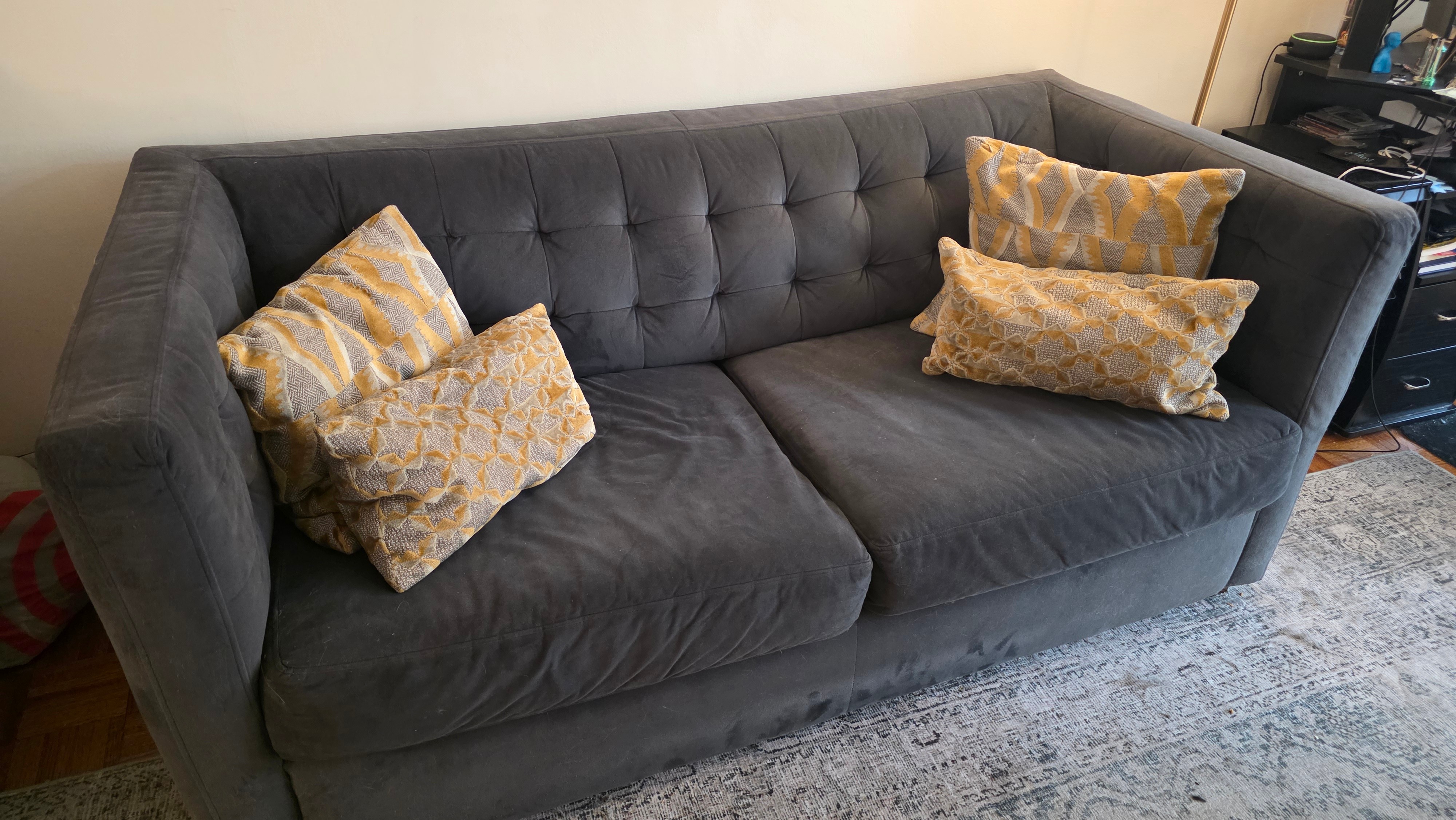 West Elm Rochester Loveseat (Bluish Gray) - Fantastic Condition! - photo 2