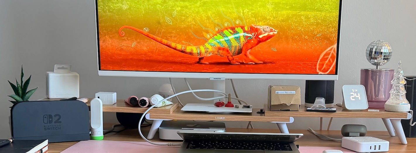 Dual Monitor Stand Riser for Desk