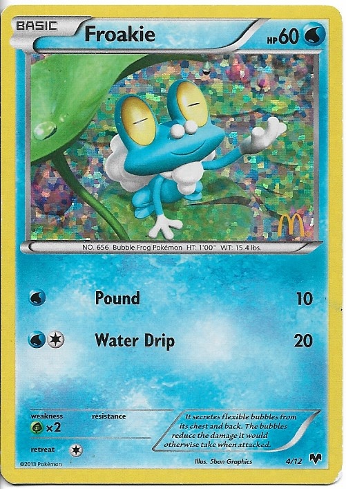 Pokemon Froakie 4/12 McDonald's Collection 2013 Holo P