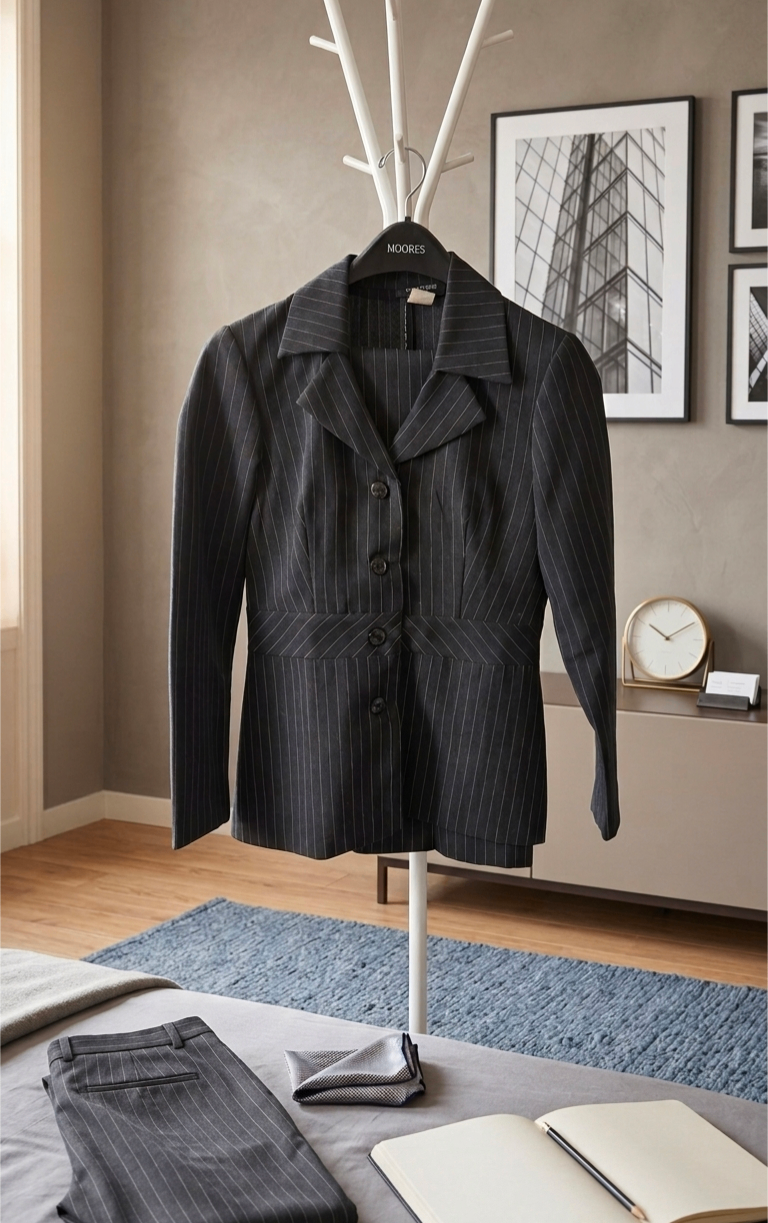 Pinstripe Suit Jacket - photo 2