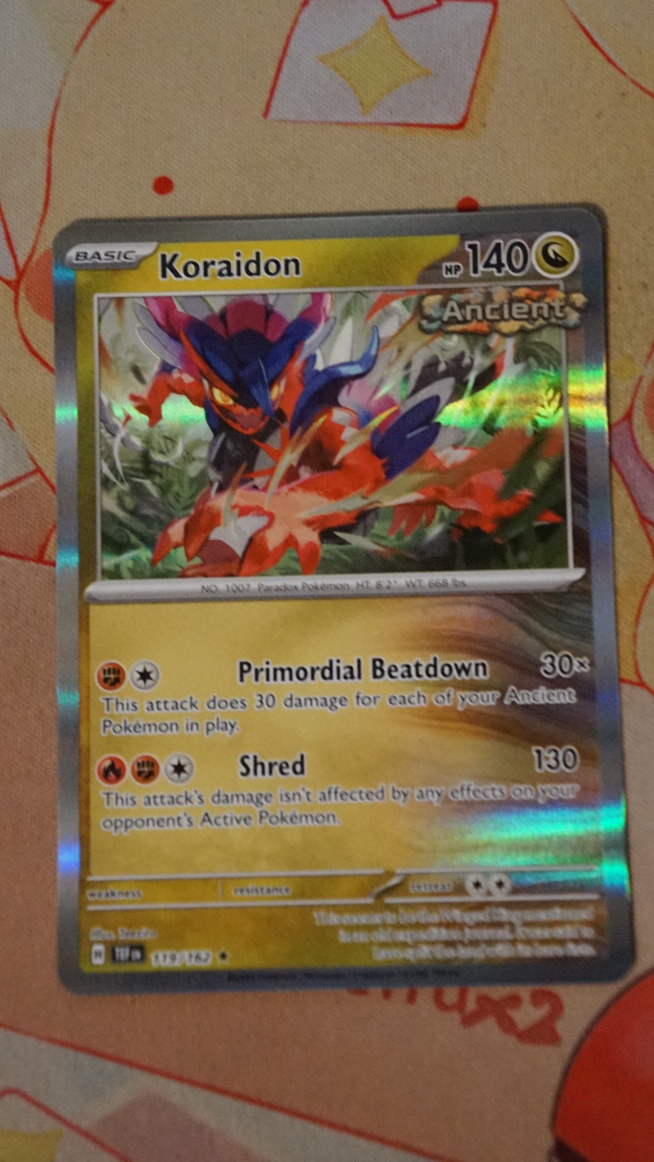 Pokemon Koraidon 119/162 Temporal Forces Holo NM - photo 3