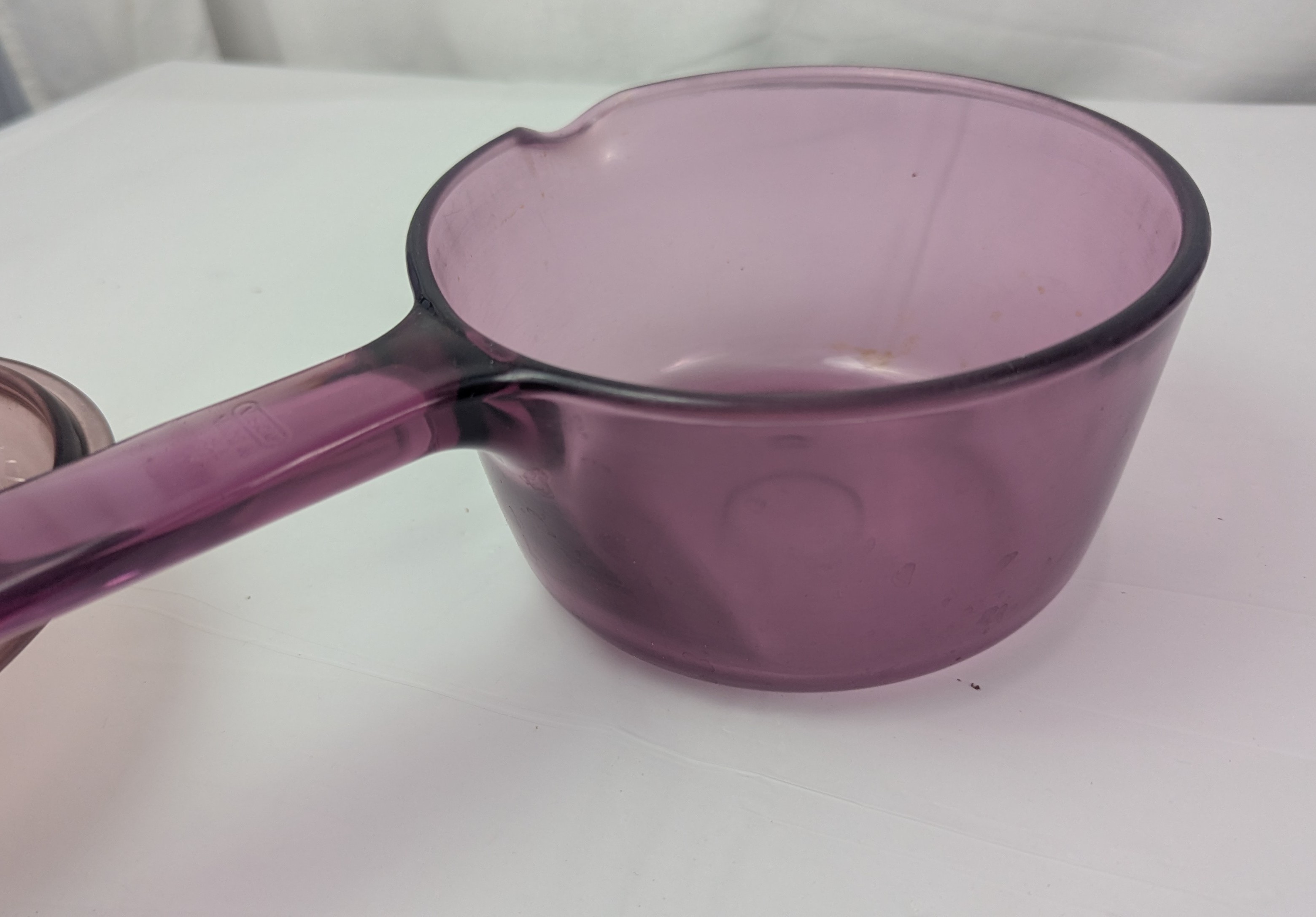 Vision Saucepan 1 L Cranberry W/pour Spout + Cover Vintage Pyrex - photo 5