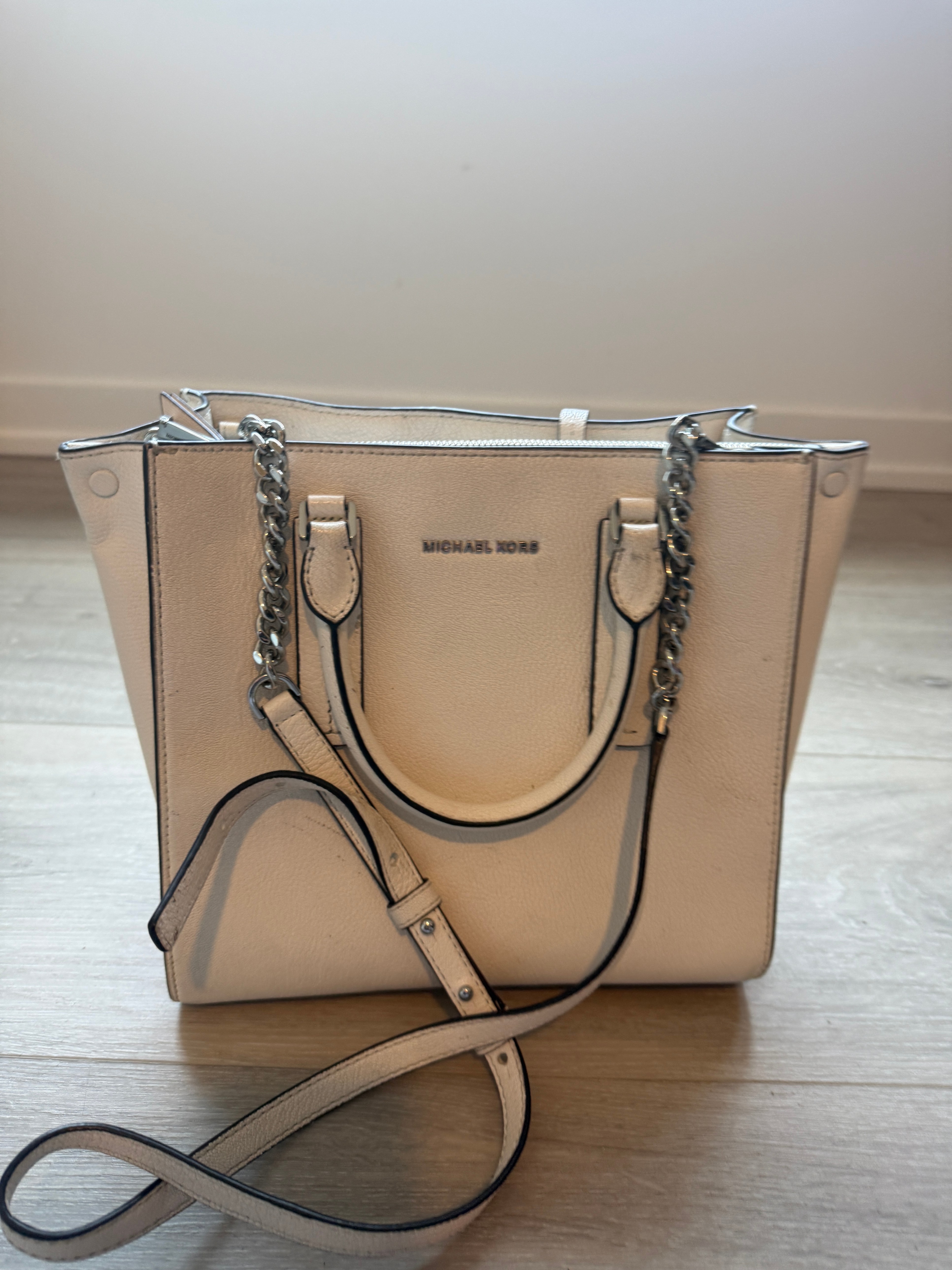 Michael Kors Cream Satchel Crossbody Purse - photo 5
