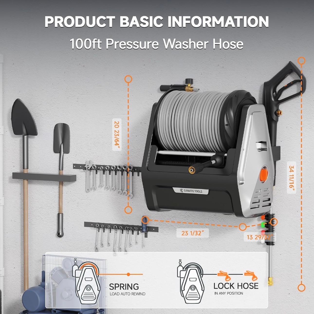 Giraffe Tools Pressure Washer Plus with Upgraded Motor 2900 PSI