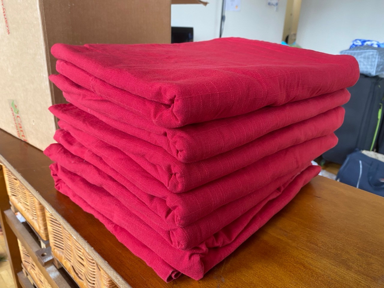 IKEA RITVA Red Curtains (145 × 250 cm) with Tie Backs - photo 2