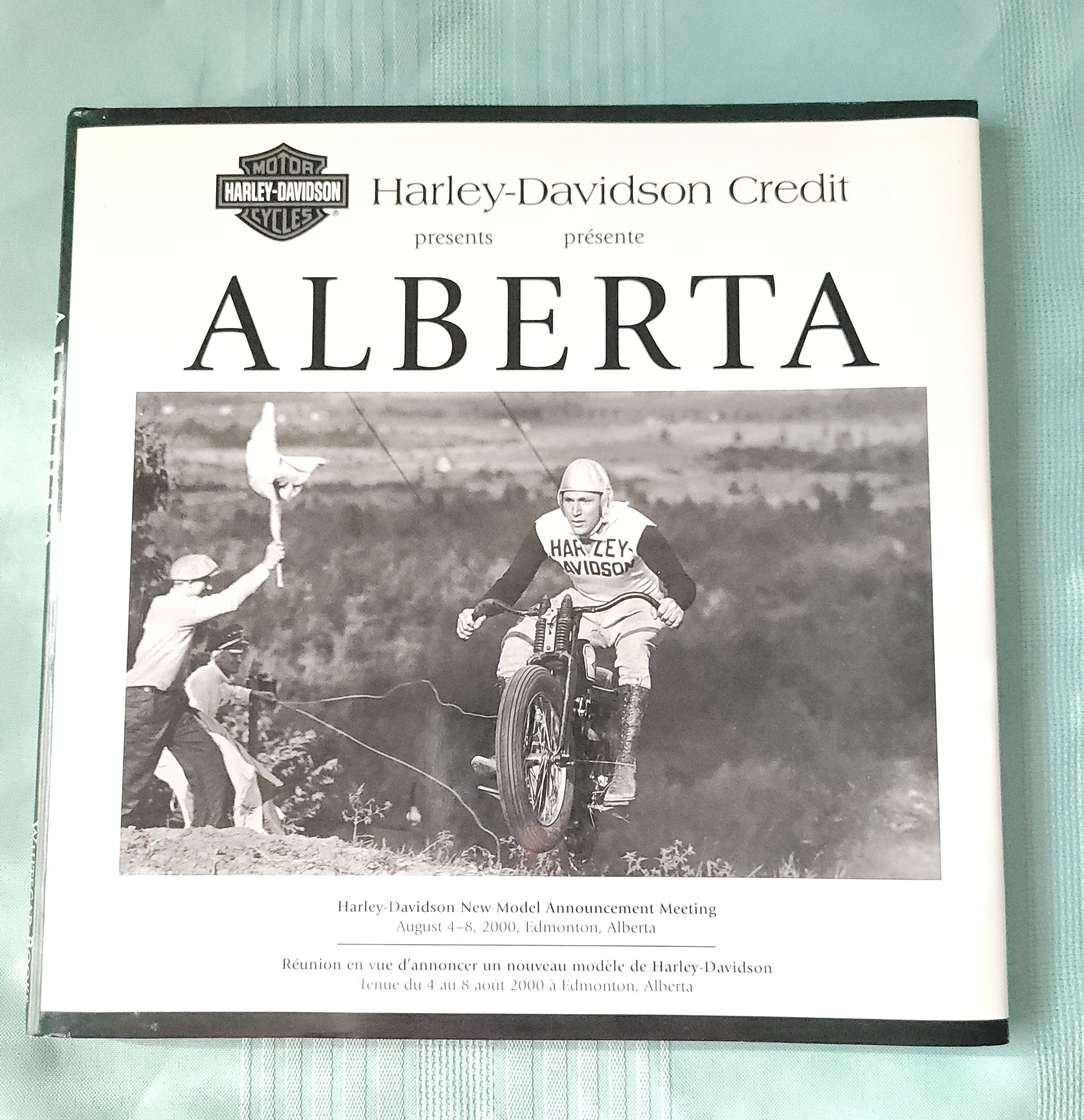 Vintage 2000 Harley Davidson Alberta Hardcover Book, Rare