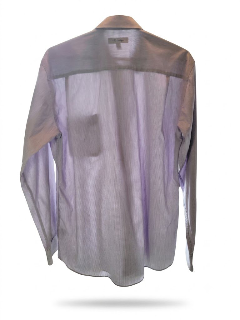 Forsyth Men Medium Lavender Pinstripe Dress Shirt 15-15.5 34 - photo 2