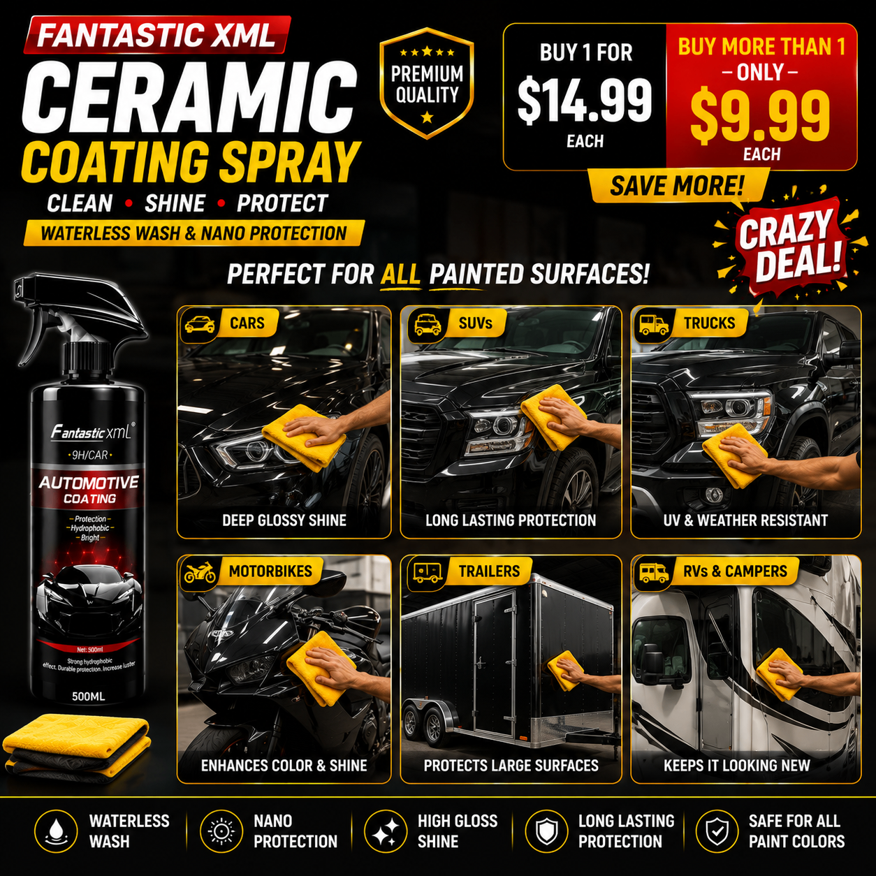 Fantastic XML 500ML Ceramic Coating Spray Combo Pack - photo 4