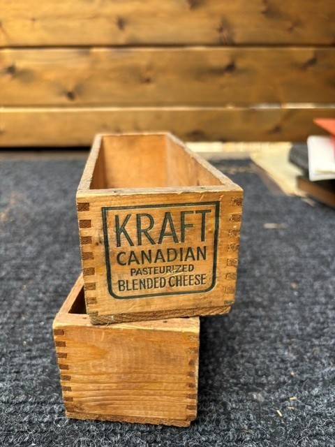 Vintage Kraft Canadian Cheese Crates (Set of 2)