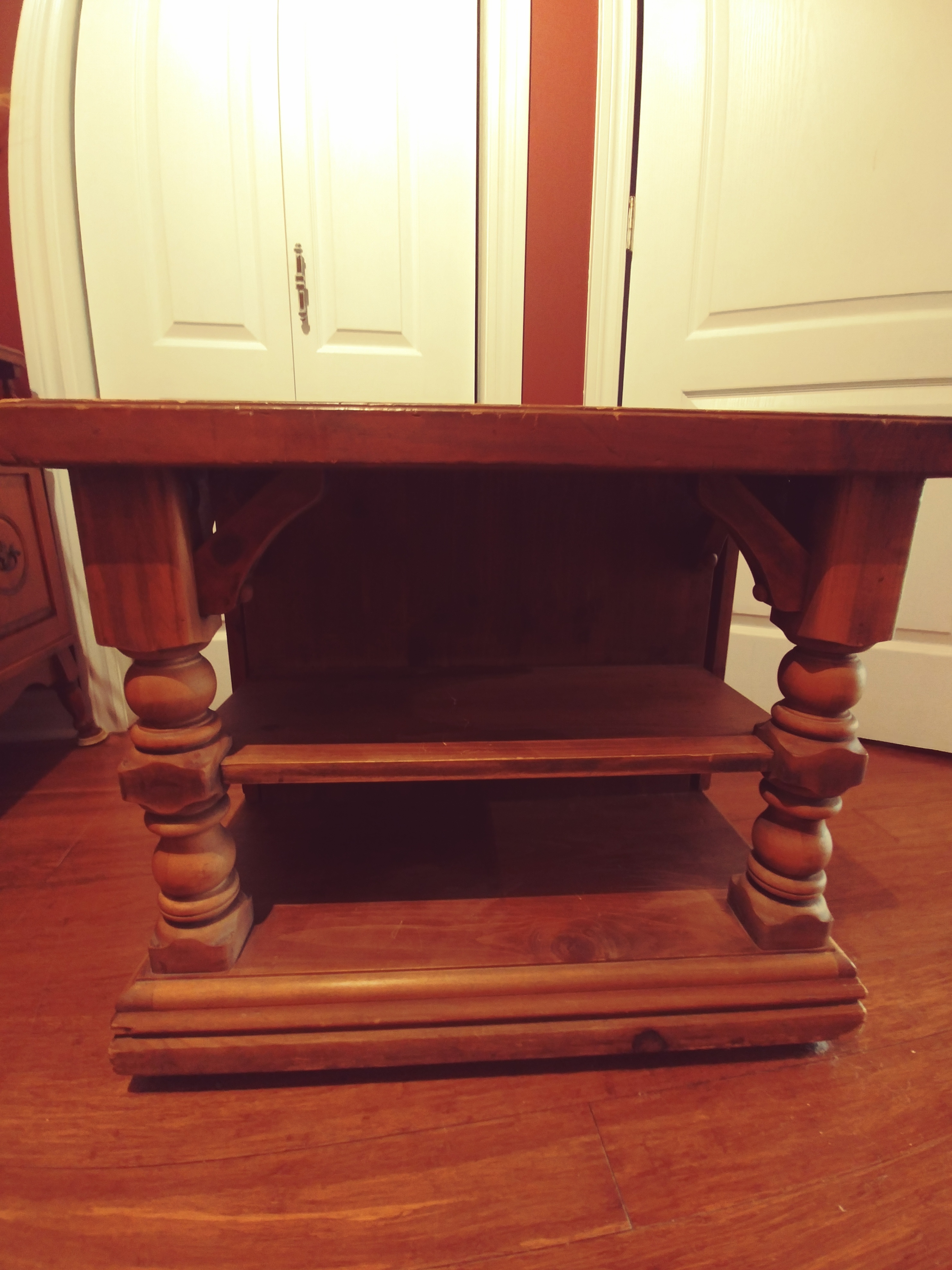 Vintage Solid Wood Storage Table - photo 3