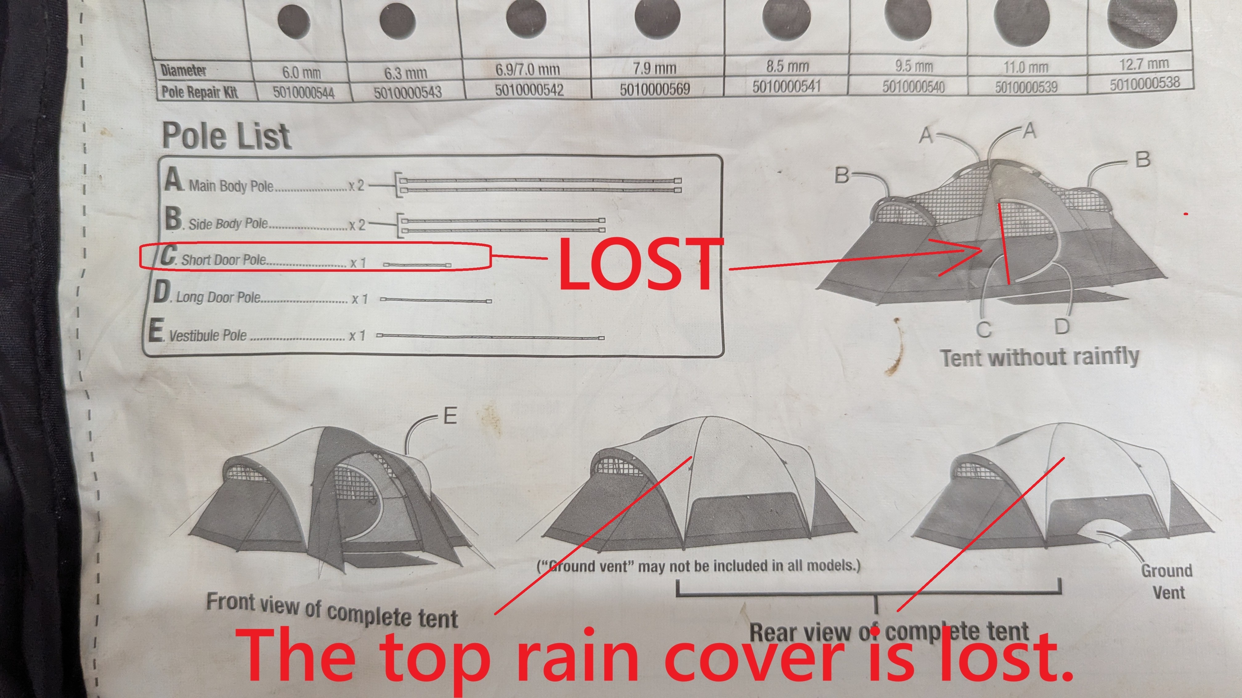 USED Coleman Bristol Tent Large 8-Person Camping Skydome Cabin - photo 5