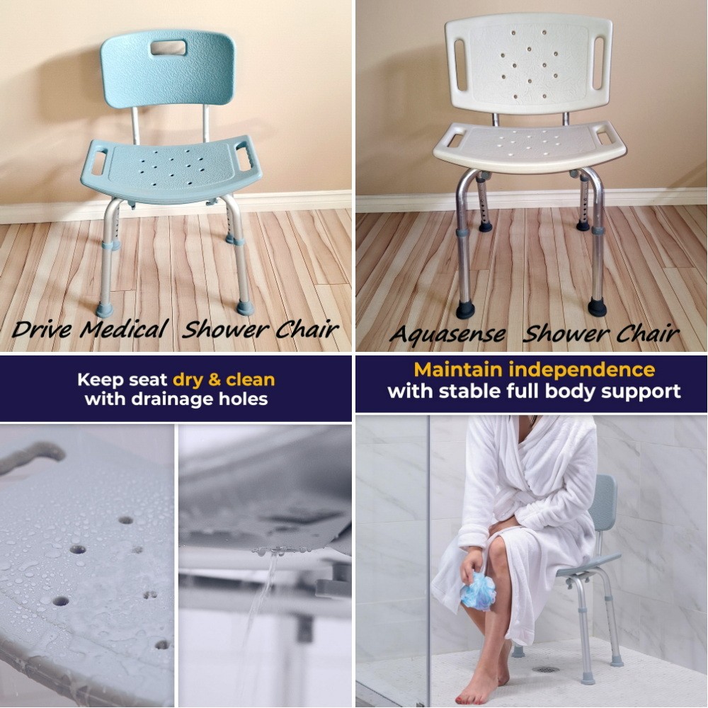 ❤️  TWO DELUXE BATH/SHOWER CHAIRS with BACKS-$40 EACH ❤️ - photo 2