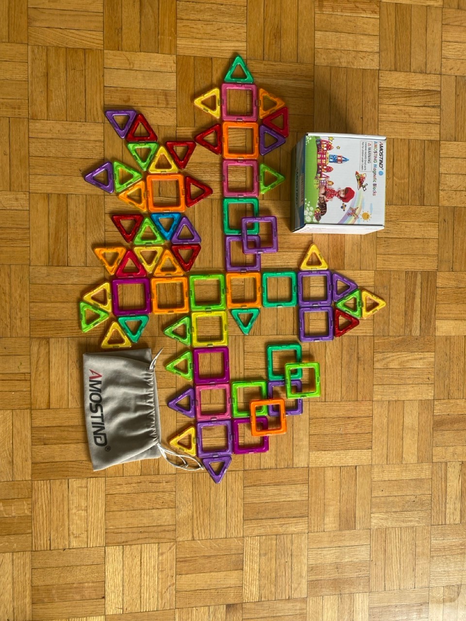 64-Piece Magnetic Building Blocks / Tiles – STEM Learning Toy