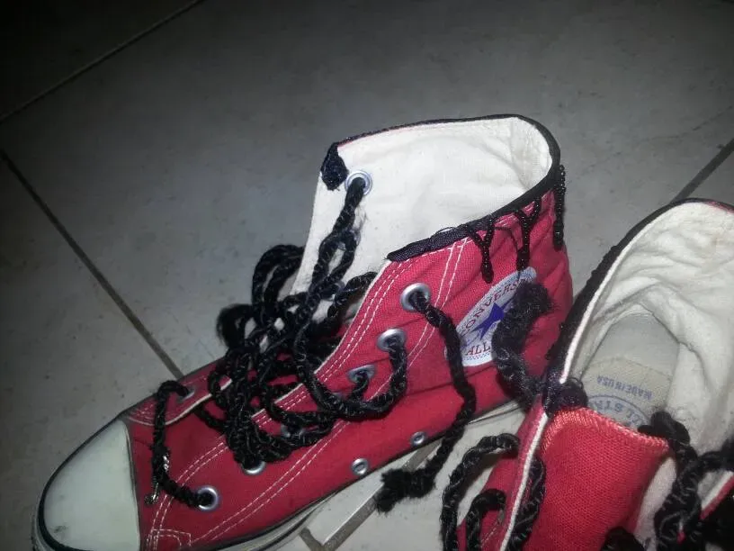 Fancy Converse One Star Bead-Embellished OOAK High Tops - photo 2