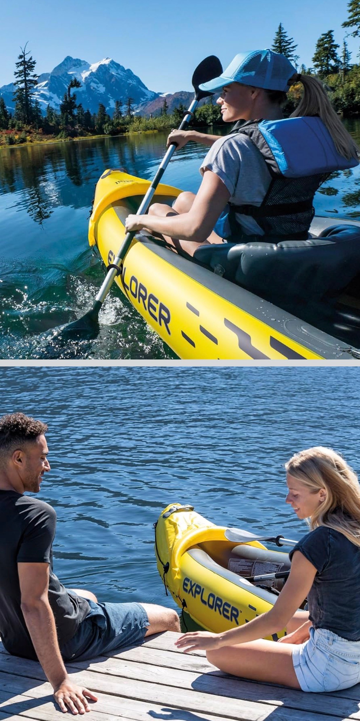 Canoe Kayak Boat Explorer K2 Pour Deux Personnes avec Rames+Pomp - photo 4