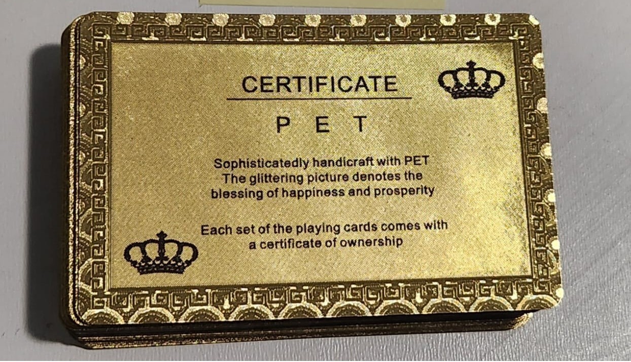 Gold-Plated Playing Cards – "The Bull" Deck in Wooden Case - photo 4