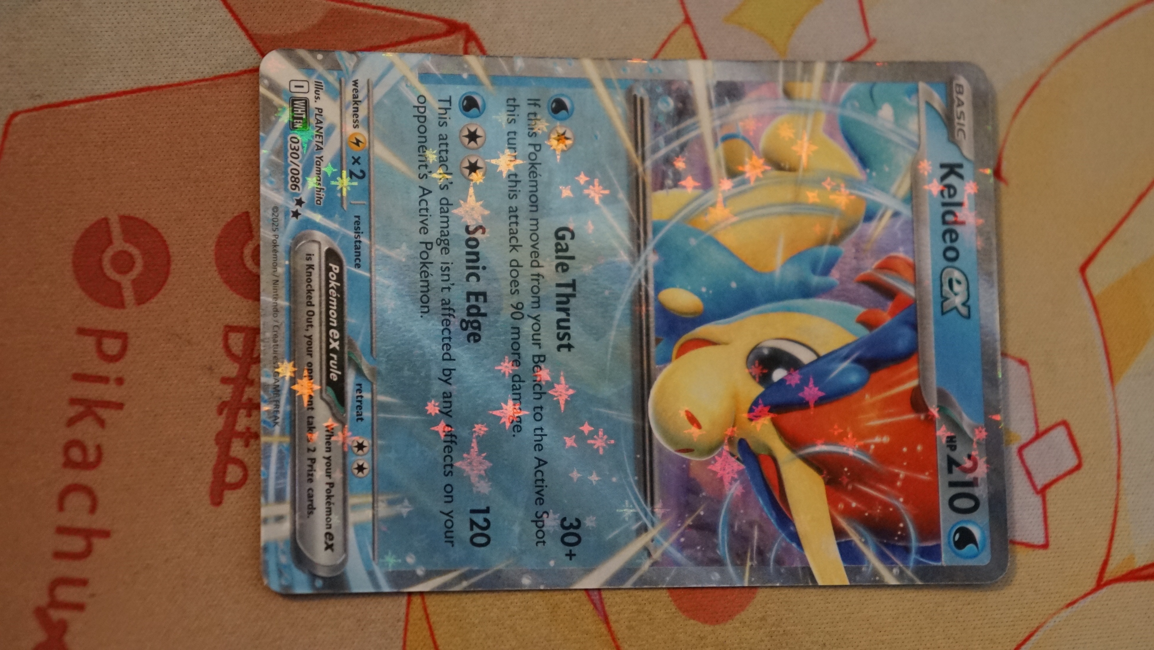 Pokemon Keldeo ex 030/086 White Flare Non-Holo NM - photo 3