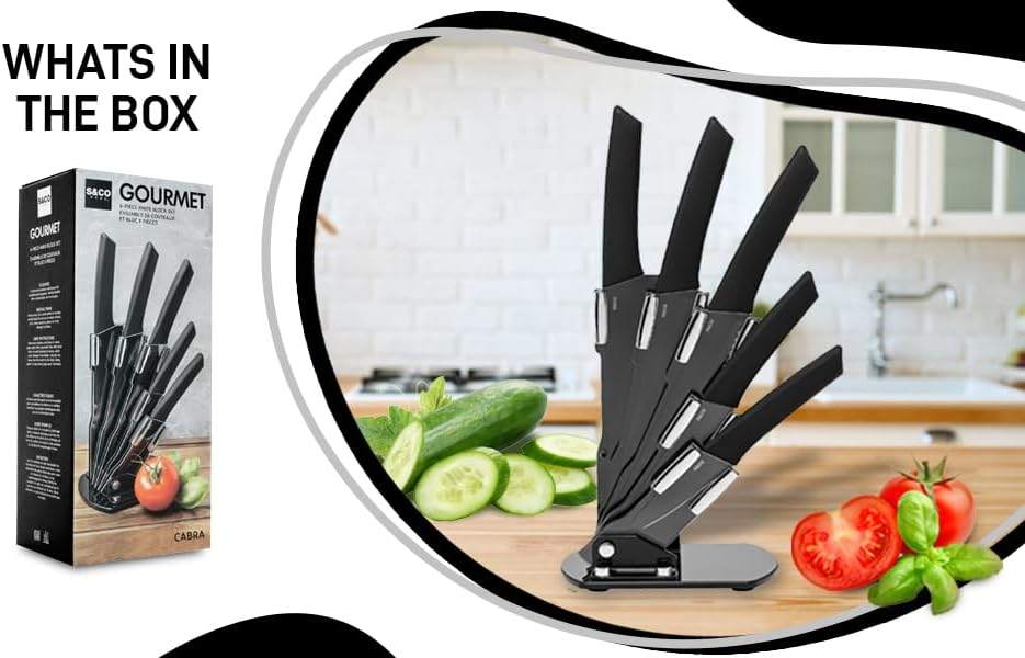 S&CO Gourmet 6-Piece Knife Block Set