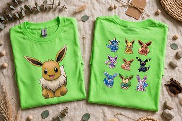 Eevee & Eeveelutions Double-Sided Tee - Kids