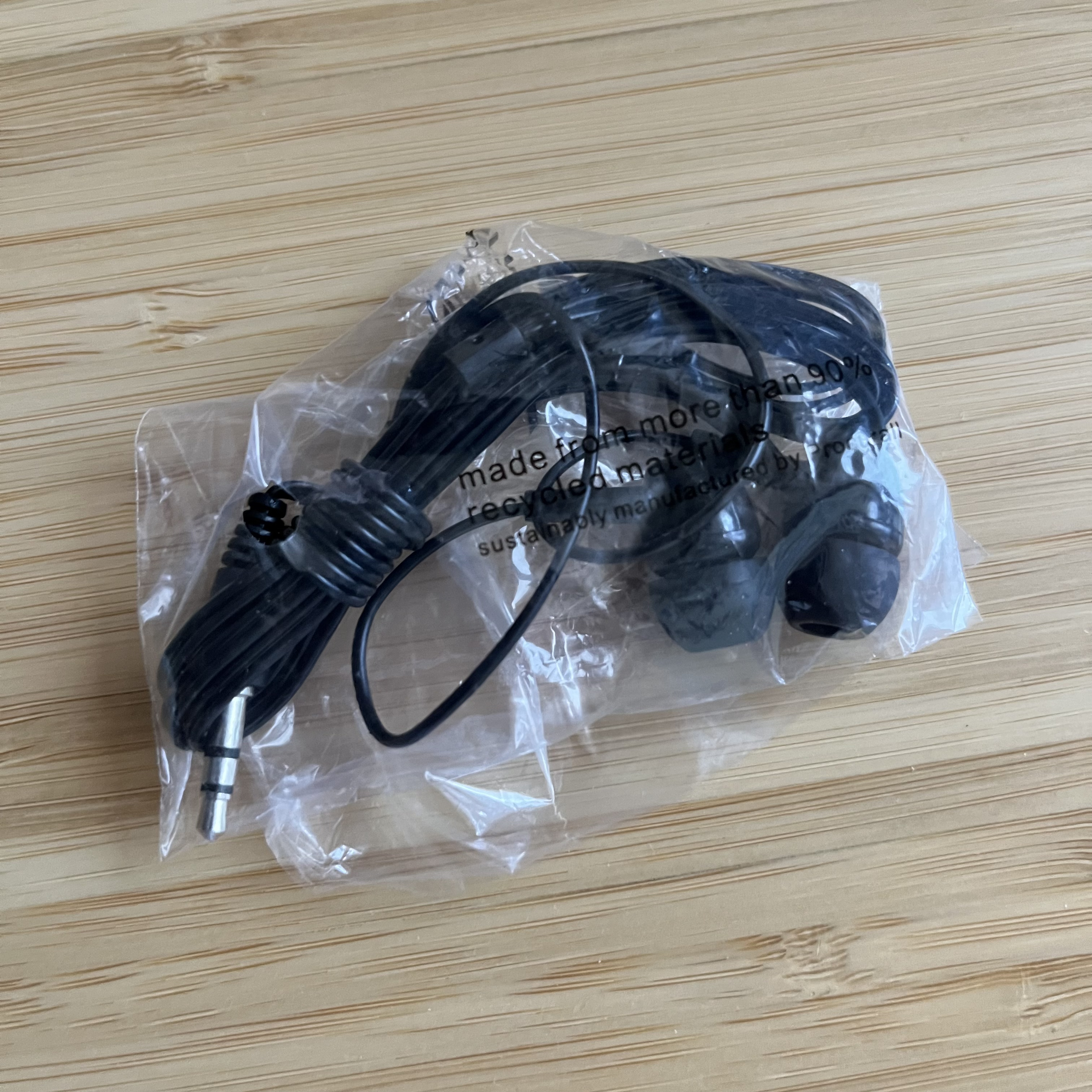 New Black Wire Earbuds 3.5mm Audo Jack