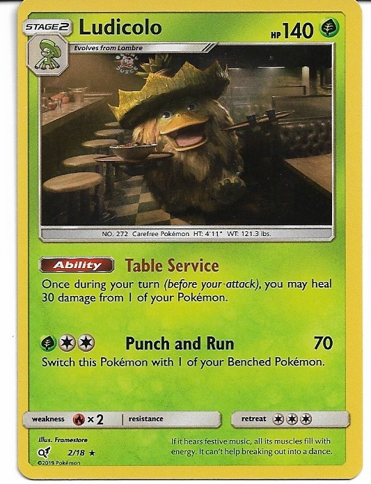 Pokemon Ludicolo 2/18 Detective Pikachu Holo LP