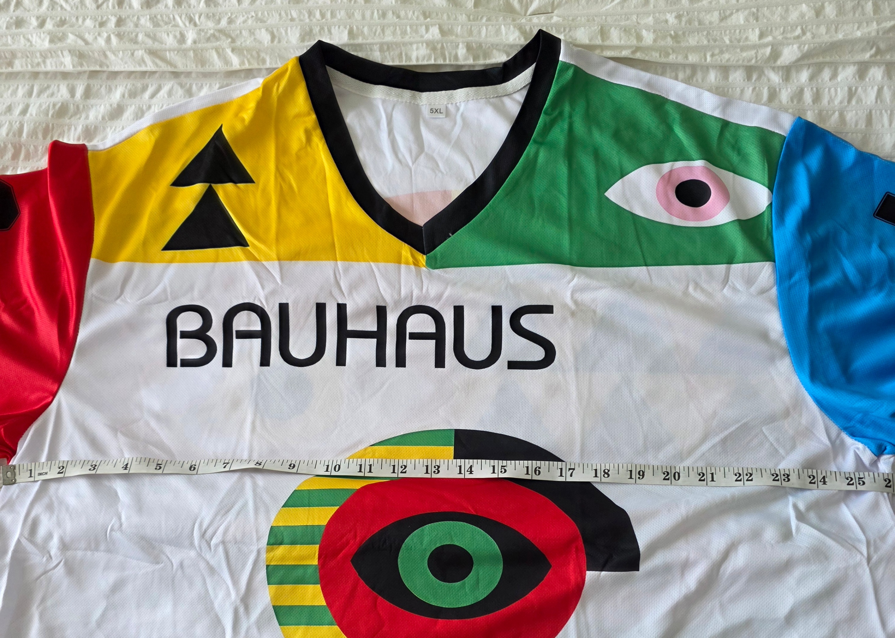 BAUHAUS-Colored Geometric Eyes-Oversized Mesh Jersey-Unisex 2XL - photo 5