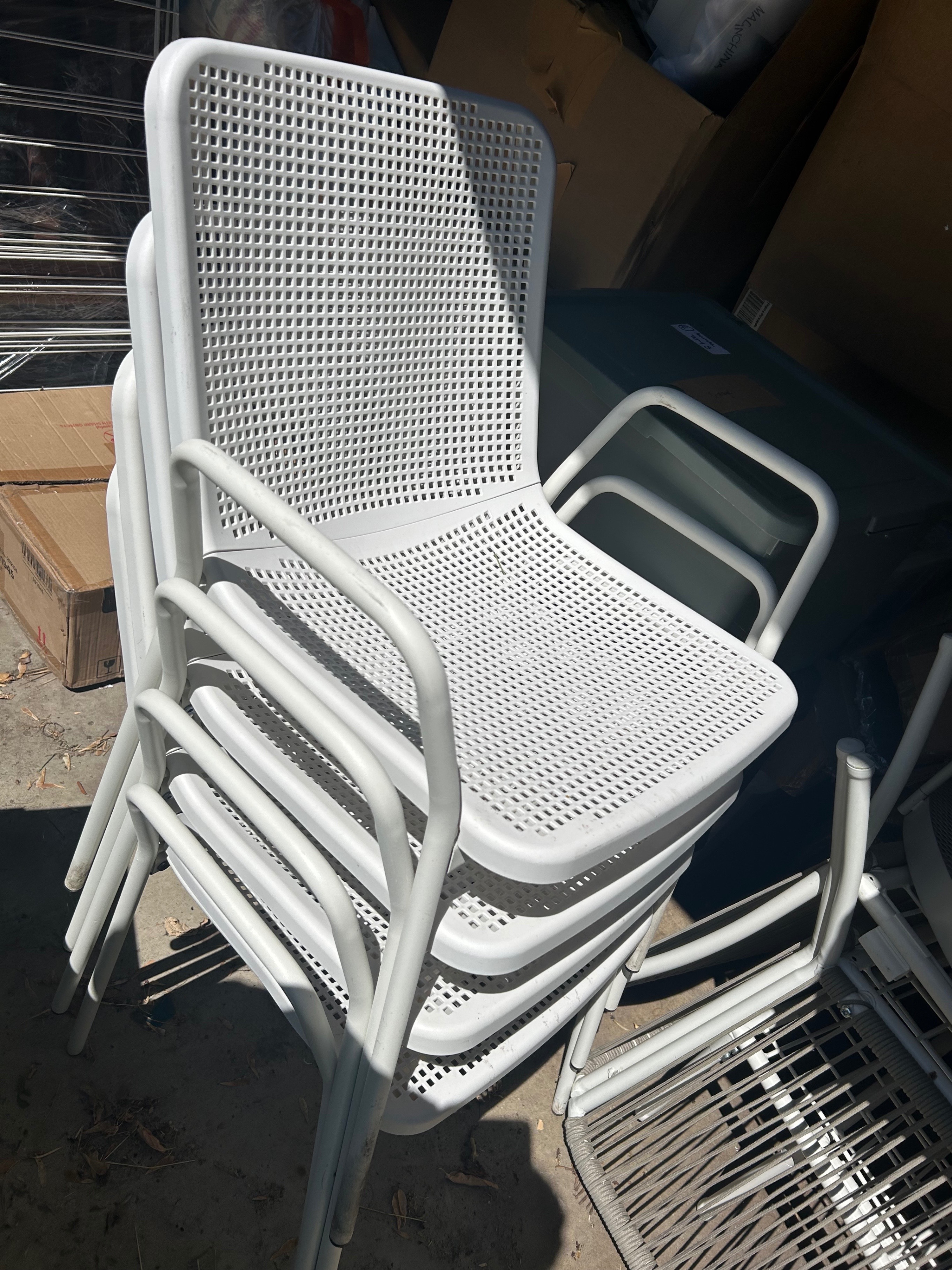 TORPARÖ Table and 4 armchairs, outdoor, foldable white/white - photo 5