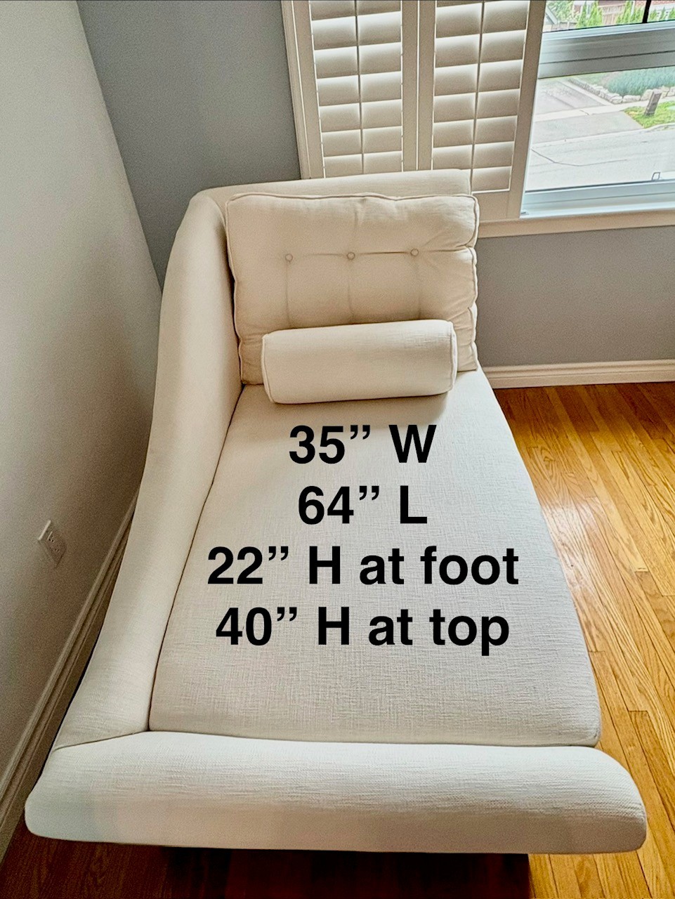 White Chaise Lounge Chair - photo 2