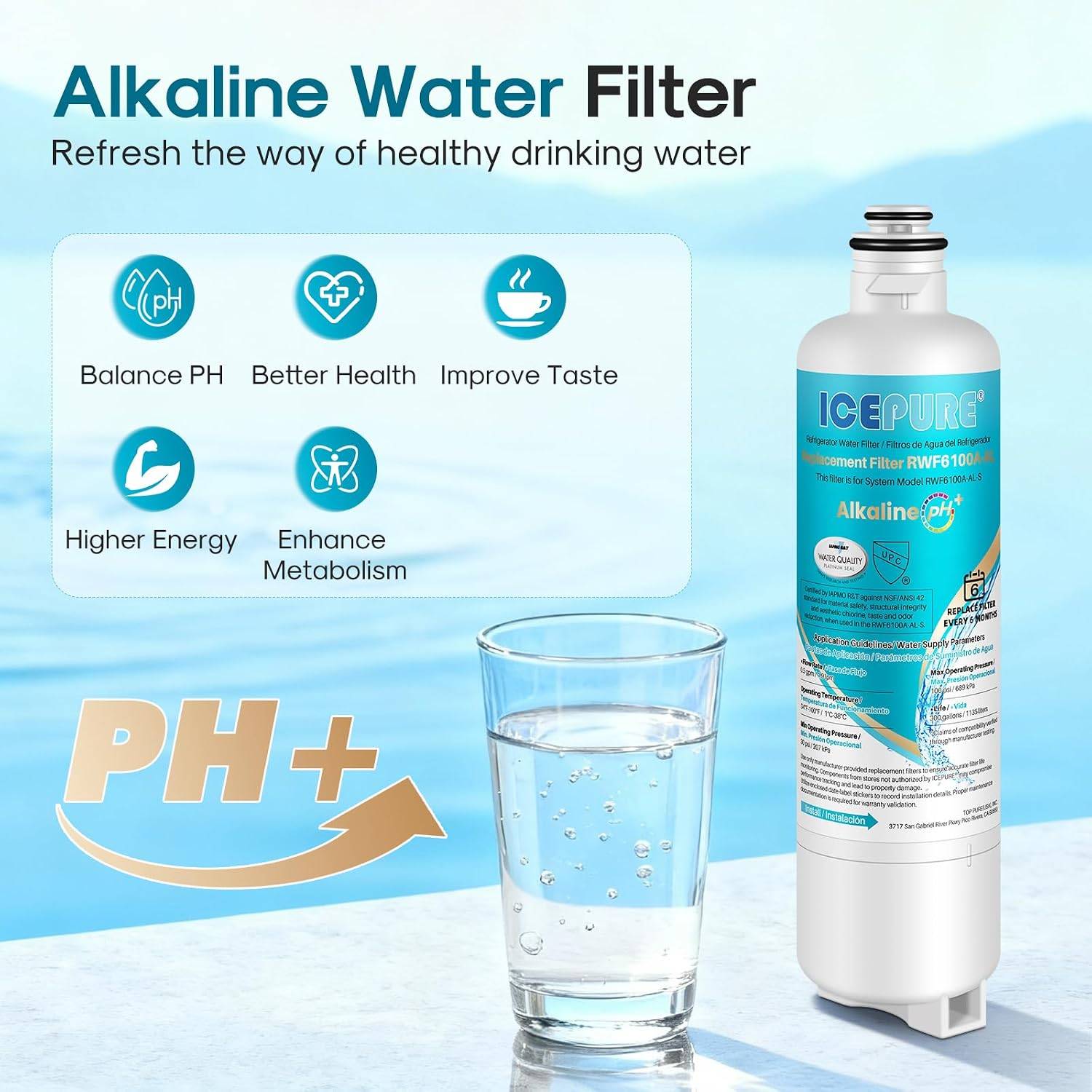 Refrigerator Water Filter Replacement for Bosch Ultra - 2 Pack - photo 4