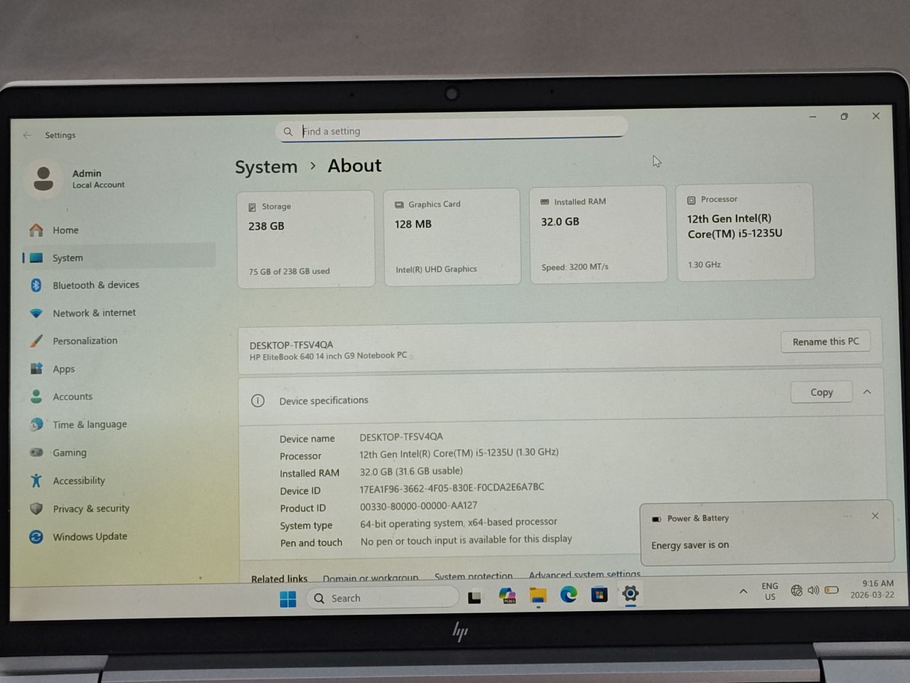 HP EliteBook 640 G9 Laptop - photo 2